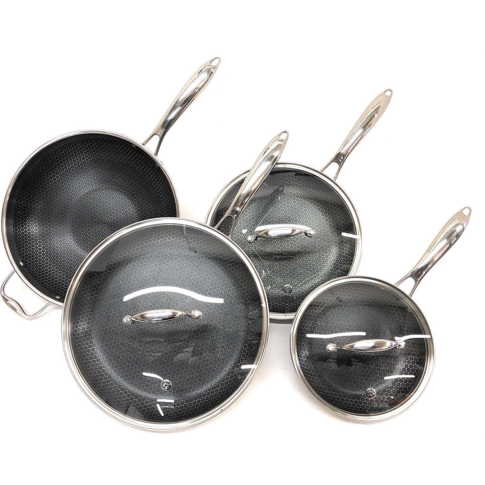 7 Piece Nonstick Tri-Ply Stainless Steel Cookware Pan Set C84016