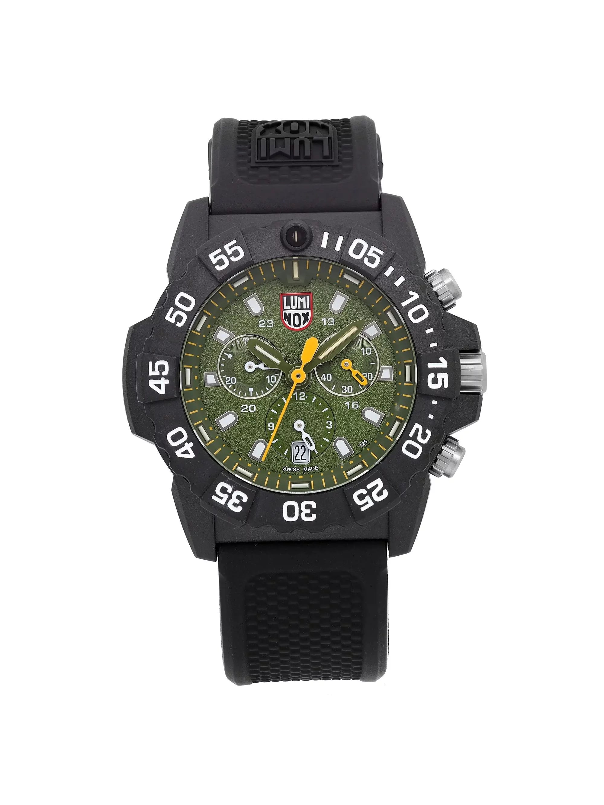 Navy Seal Chronograph Carbon 45mm Green Dial Mens Quartz Watch D204