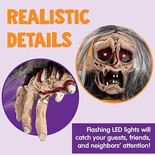 Halloween Zombie Decoration with Glowing Eyes and Sound C63970