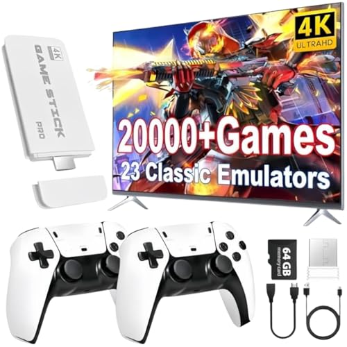 4K Video Game Console with 20,000+ Games and Dual Wireless Controllers B7617
