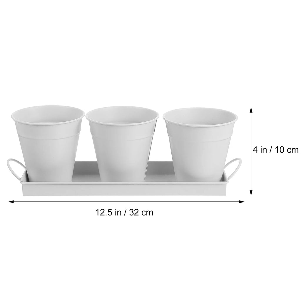 9 pcs Garden Flower Pot with 1pc Tray S905235