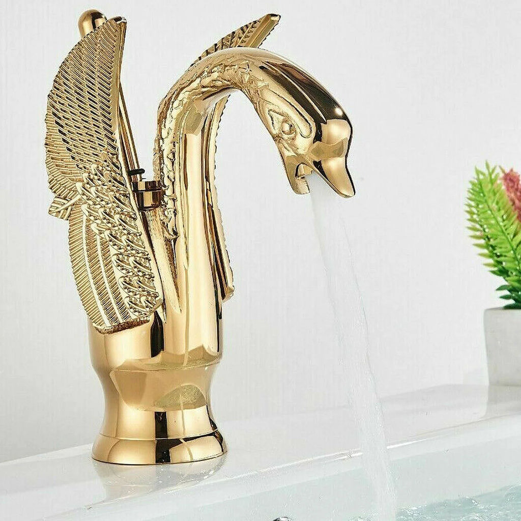 Polished Gold Single Handle Bathroom Sink Faucet J807553