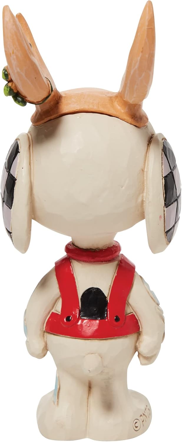 Peanuts Snoopy Reindeer Miniature Figurine, 3.82 Inch, Multicolor V4258