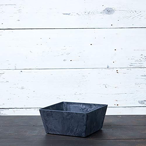 Black 12-Inch Square Planter S363