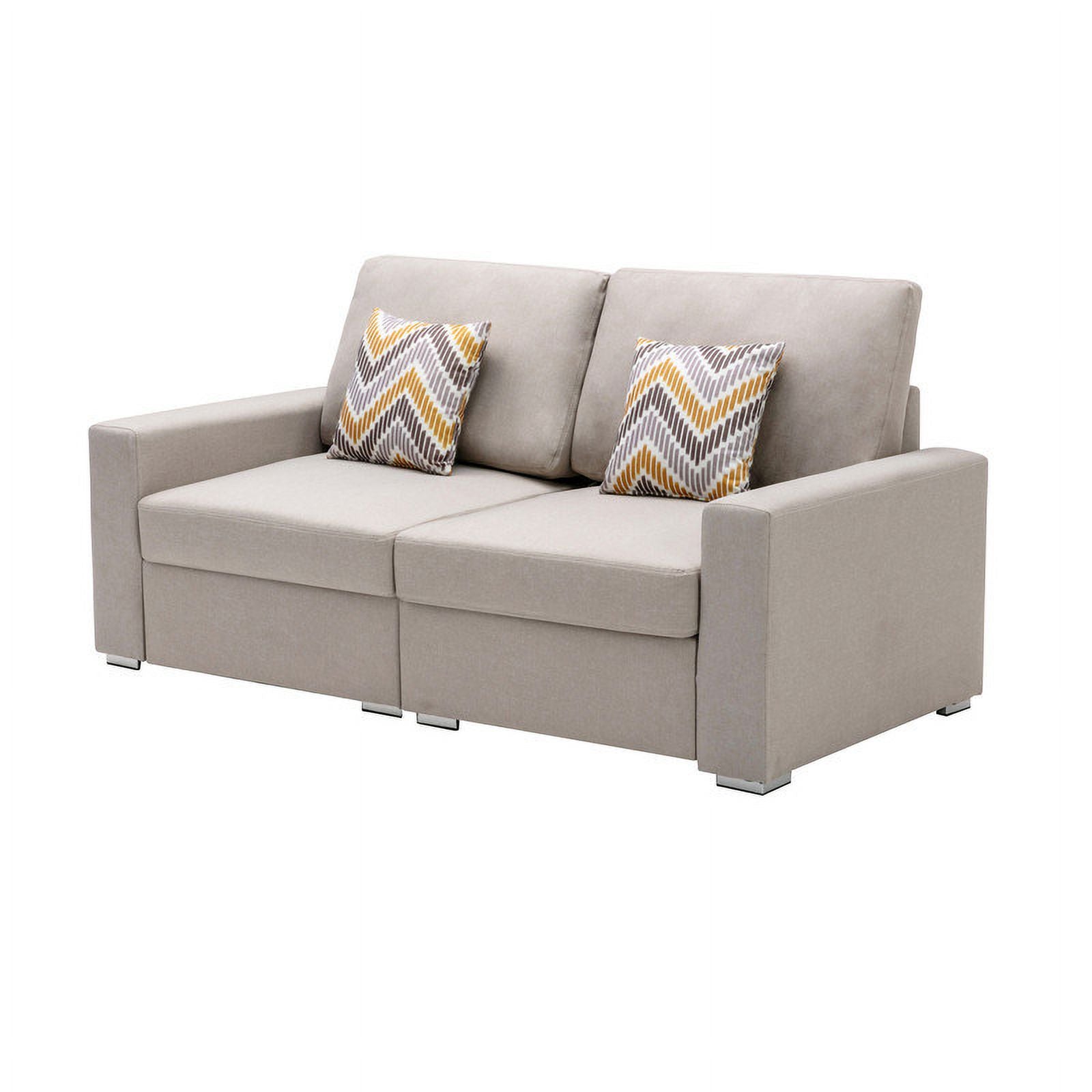 Beige Linen Fabric Living Room Set A32710