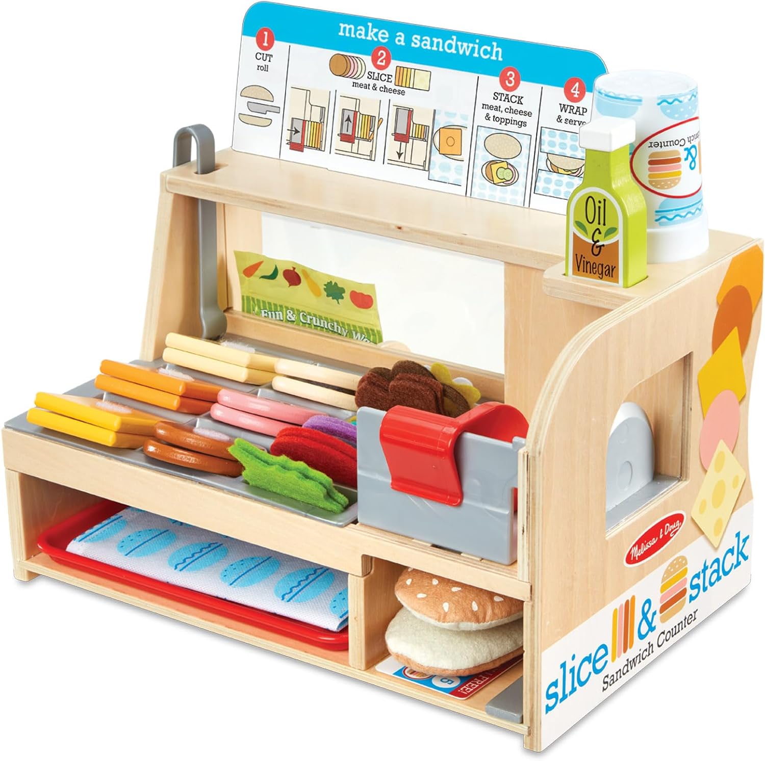 56-Piece Wooden Pretend Play Food Set X3967