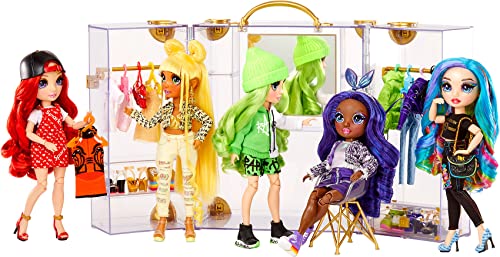 Portable Clear Acrylic Fashion Closet with 31+ Doll Clothing & Accessories U119949