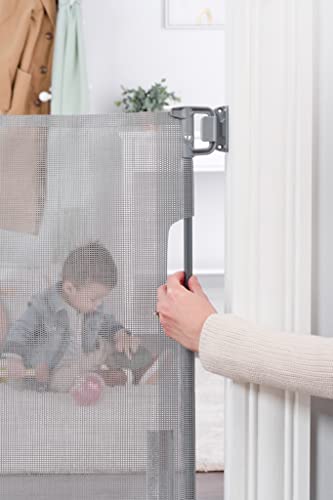 Extra Wide Retractable Baby Gate, White X93766