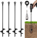 18'' Heavy Duty Ground Stakes Earth Anchors Screw in Shed Anchor Kit Auger Anchor X165
