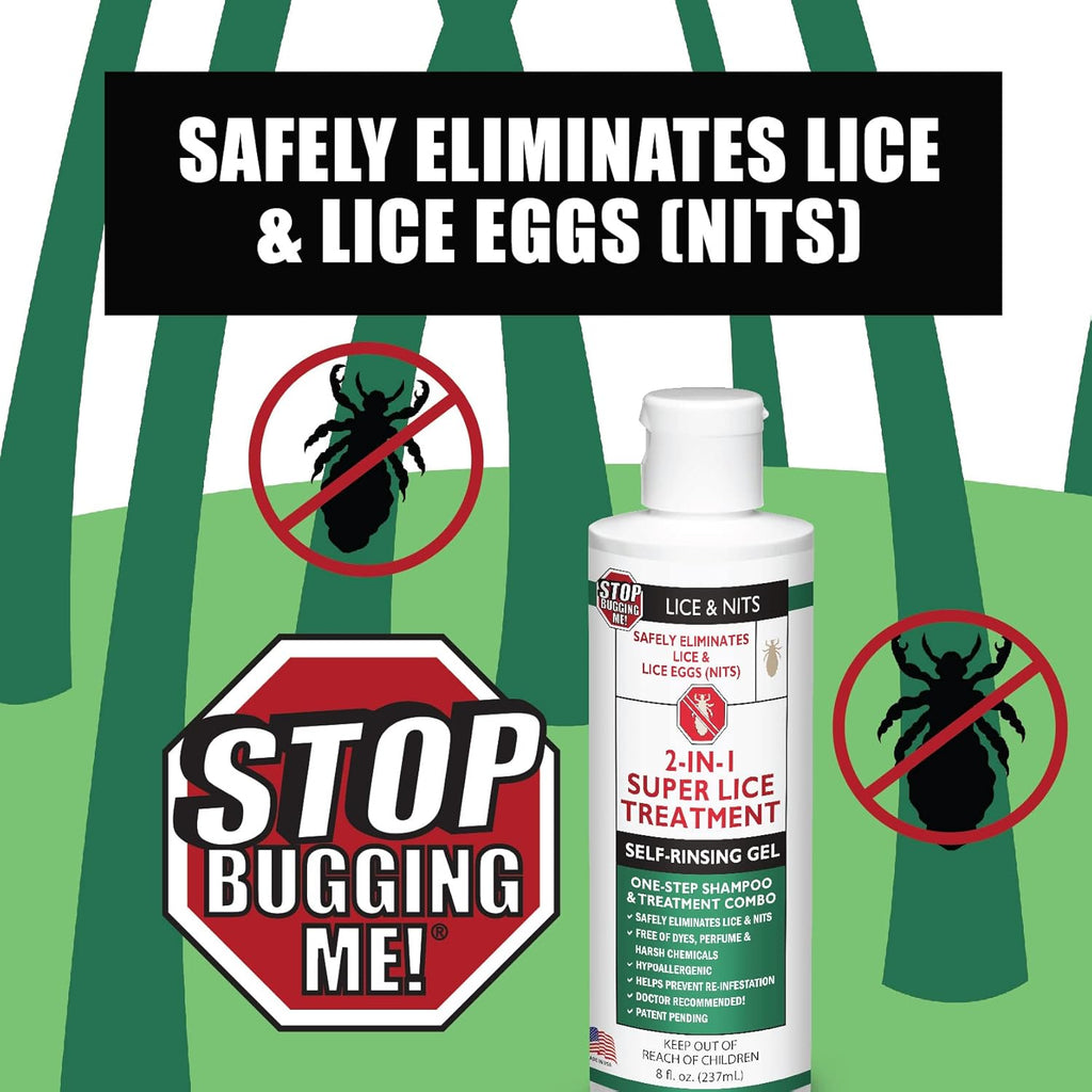 All-Natural 2-in-1 Lice Treatment Gel Shampoo, 8 oz H191281