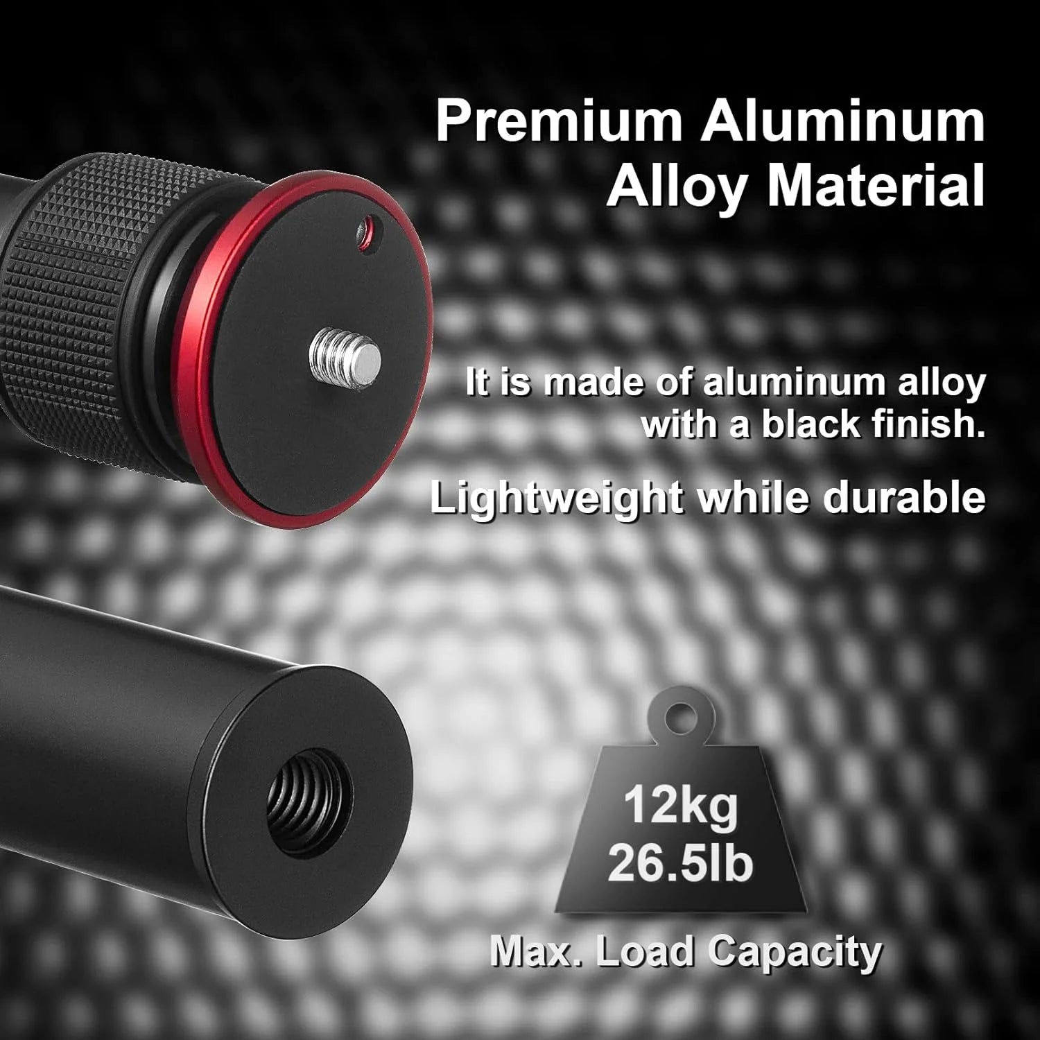 23.4" Alloy Aluminum Tripod Extension Tube J507172