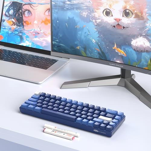 Dark Blue 68 Keys Compact Mechanical Keyboard T500374