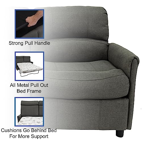 60" RV Cloth Memory Foam Pull Out Sleeper Sofa T834696