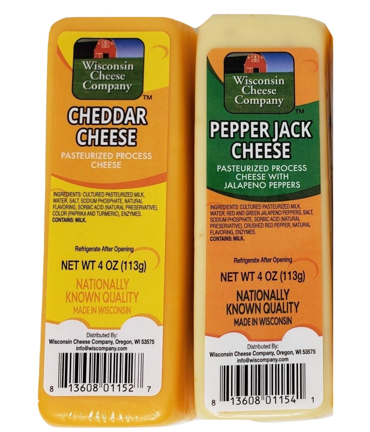 100% Cheddar & Pepper Jack Cheese, Smoked Sausage & Cracker Gift Box E308