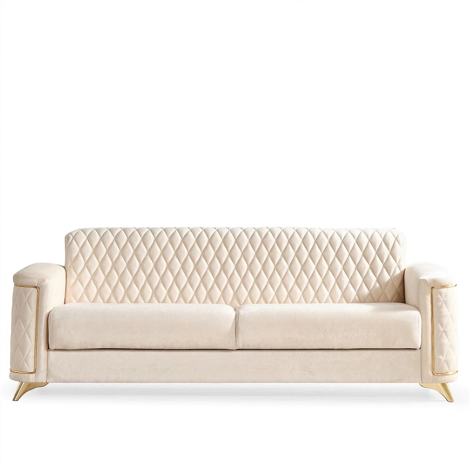 Ivory Velvet Sofa S606572