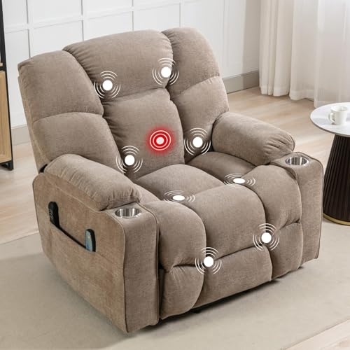 Oversized Power Lift Recliner Chair Brown W716756