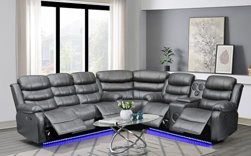 Brown Power Recliner Sectional Sofa K936