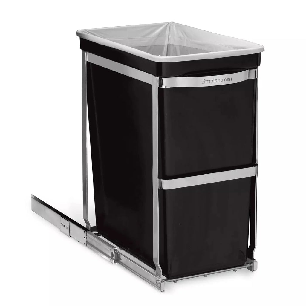 30 Liter 8 Gallon Under Counter Pull-Out Trash Can, Heavy-Duty Steel Frame G539275