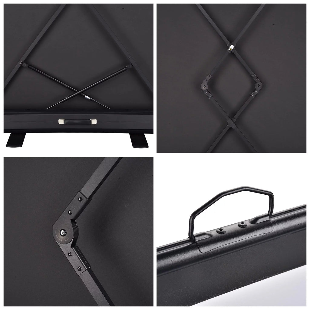 60" Pull Up Portable Floor Projector Screen 48"x36" 1.3 Gain 4:3 HD Projection Screen with Aluminum Case G82900