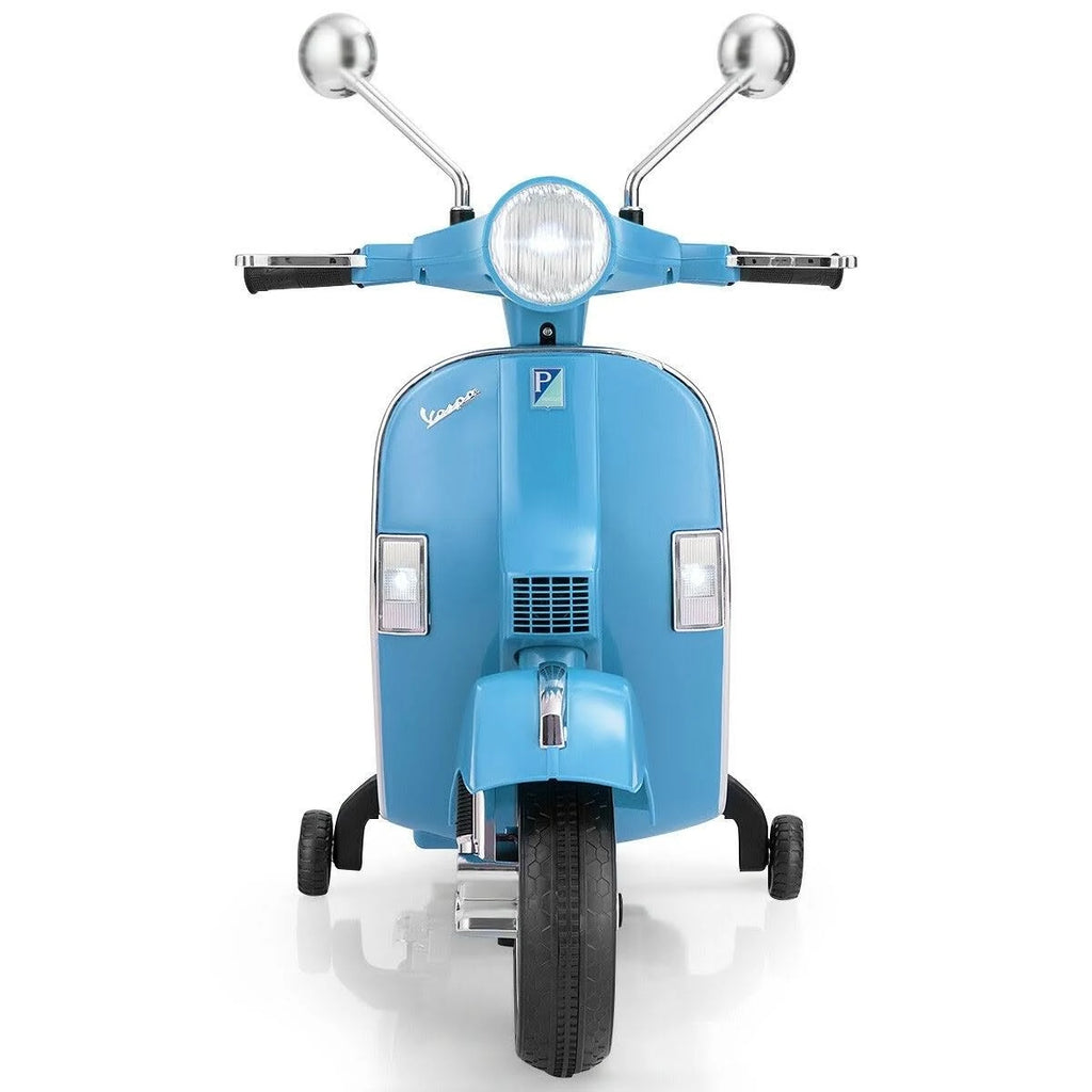 Blue 6V Kids Ride on Vespa Scooter Motorcycle with Headlight N768