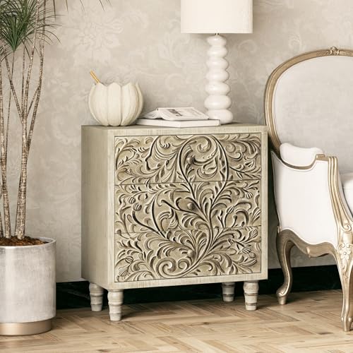3 Drawer Weathered White Farmhouse Dresser R507
