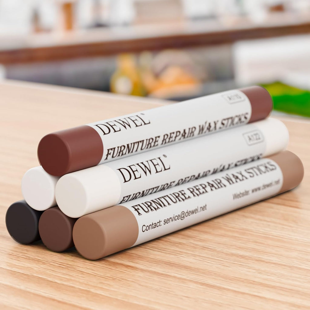 6 Colors Wood Filler Sticks Repair Crayons Kit D969