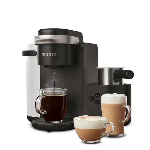 Single-Serve Coffee Maker with Milk Frother, Dark Charcoal V9843
