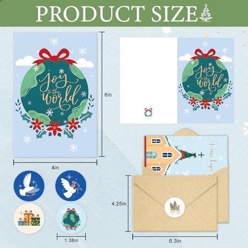 24 Pack Christmas Cards with 6 Designs G137