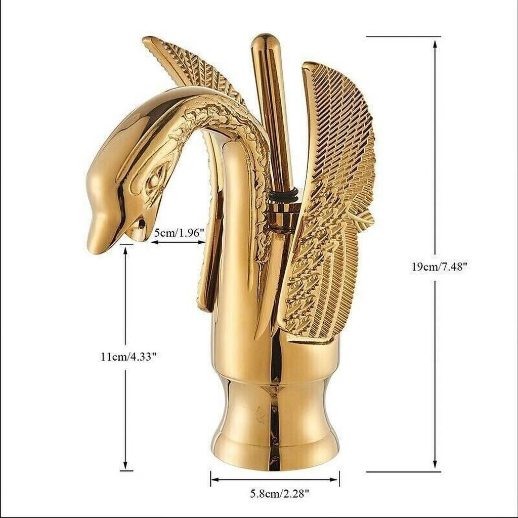 Polished Gold Single Handle Bathroom Sink Faucet J807553
