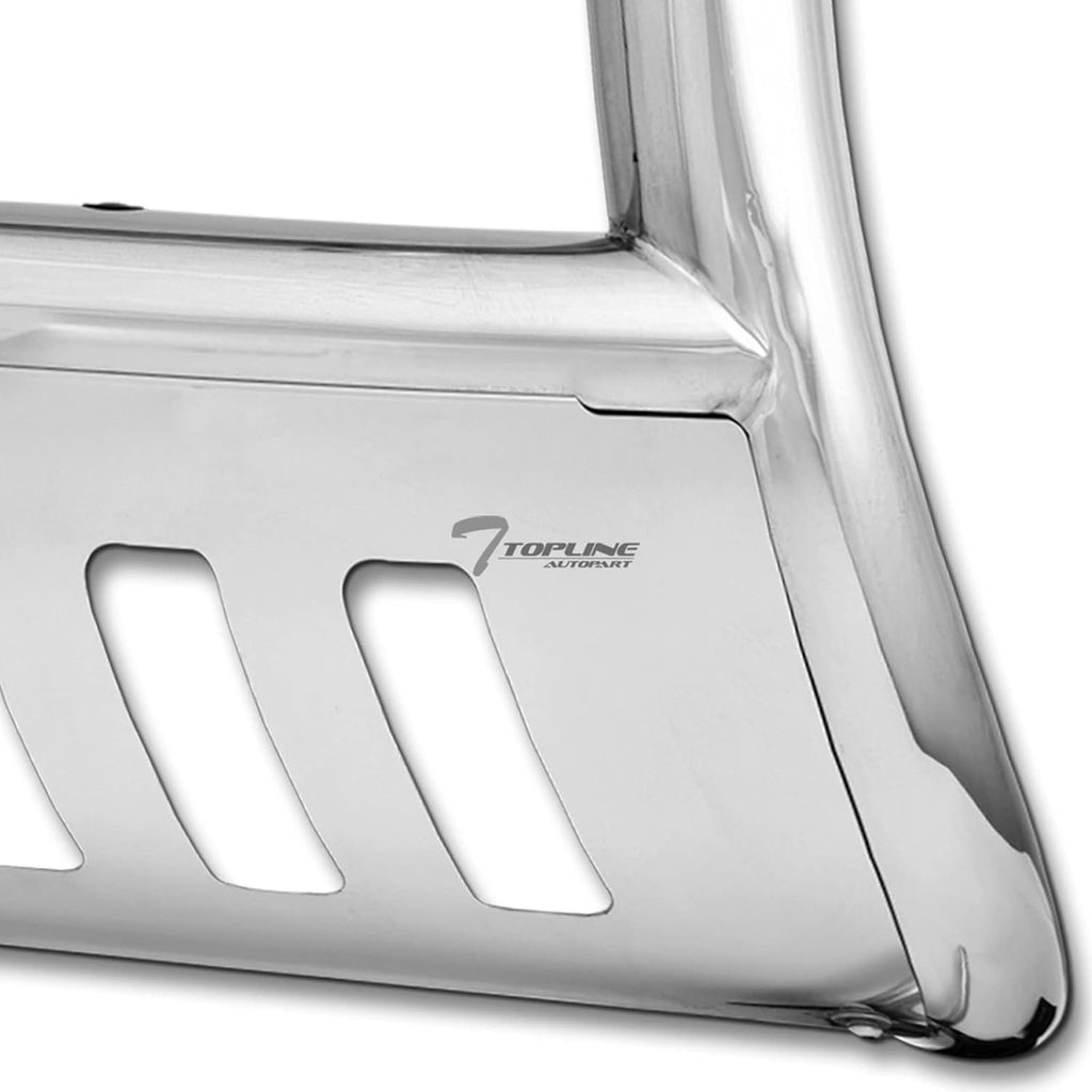 Polished Stainless Steel Bull Bar Front Bumper Grill Guard With Skid Plate Y919