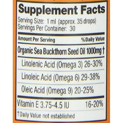 1 FL OZ Organic Sea Buckthorn Seed Oil H956674