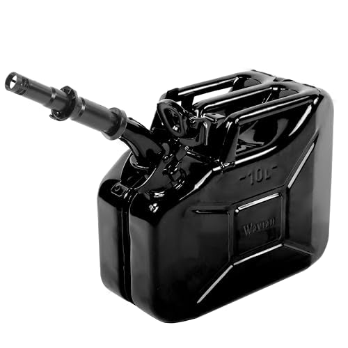 Metal Gas Can 20 Litre 5 Gallon Black W1108
