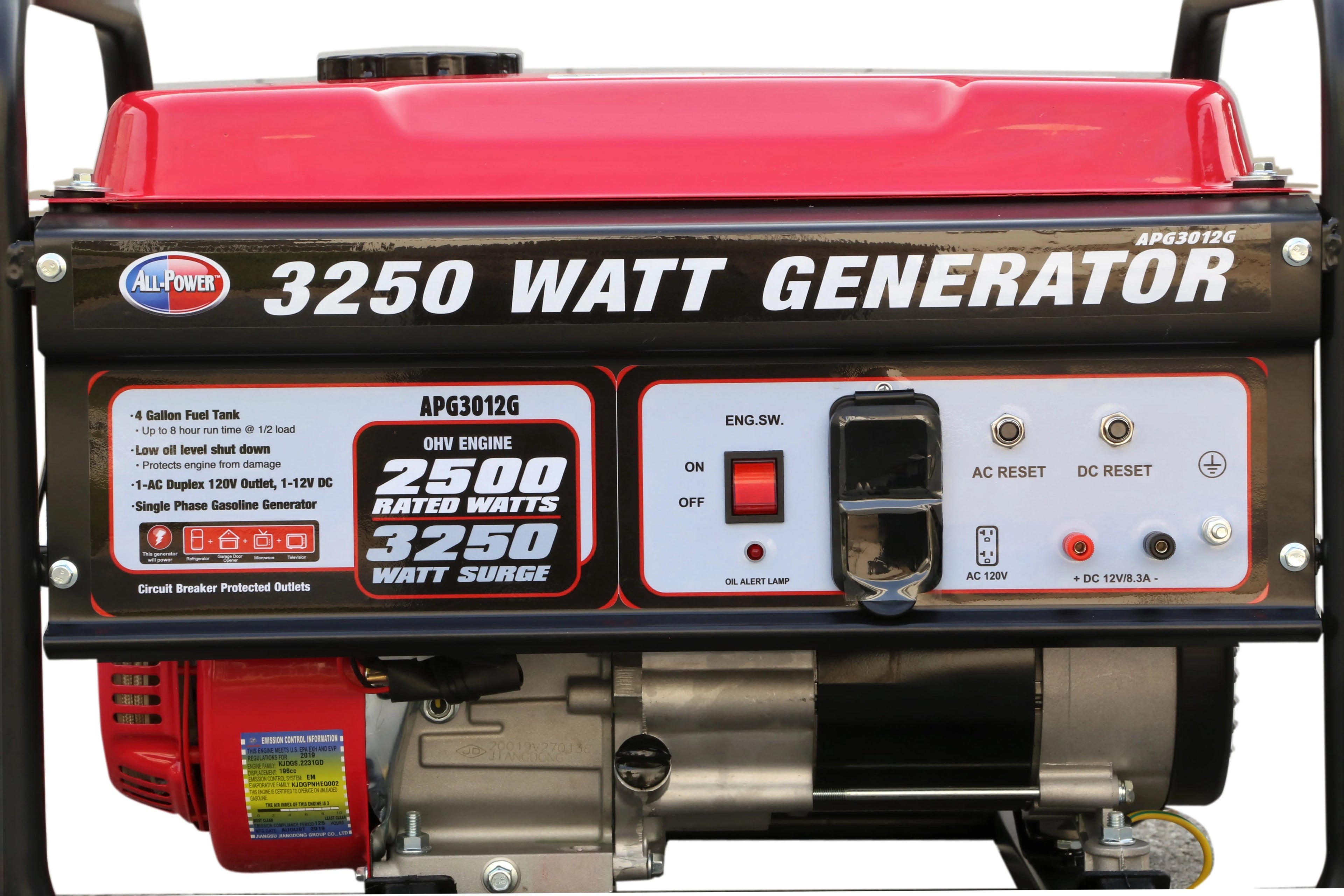 3250 Watt Gas Powered Portable Generator S95704