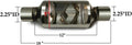 Pair of single chamber universal performance race round mufflers 2.25" Pack of 2 A3002