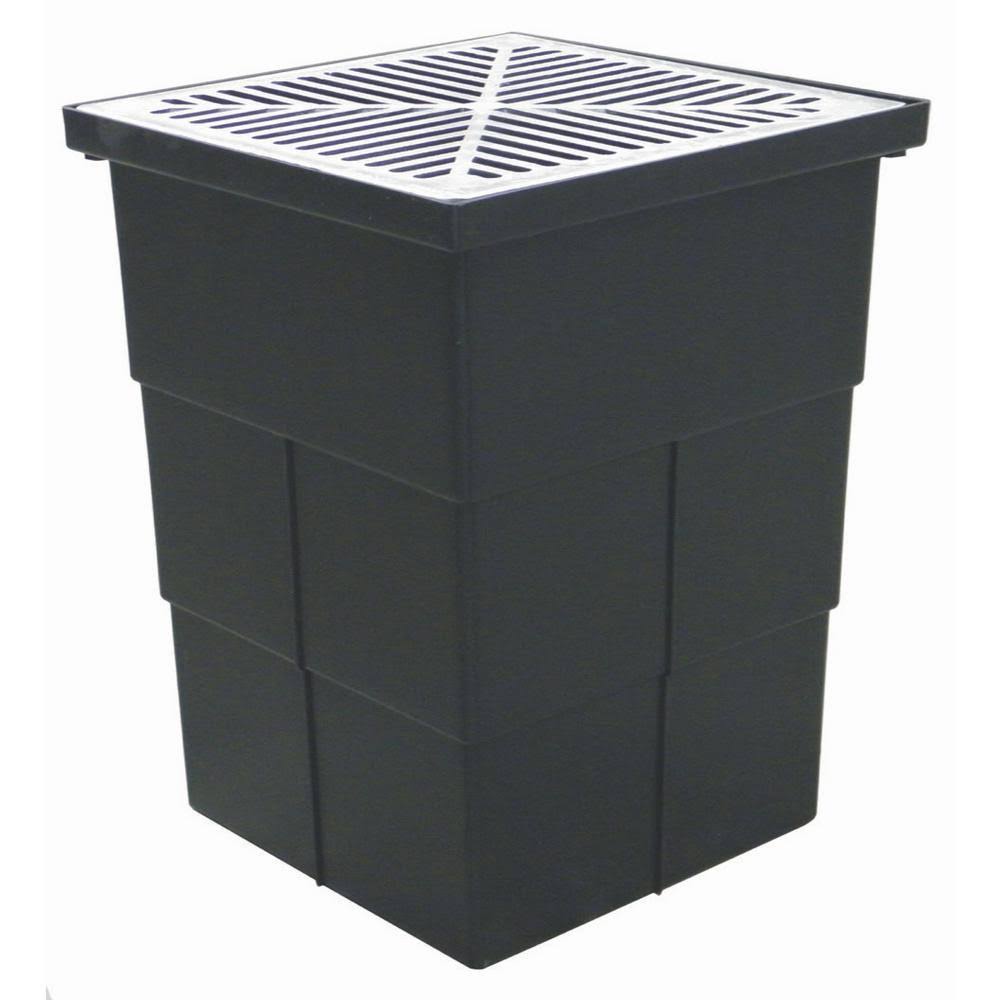 18 in. x 14 in. Storm Water Pit and Catch Basin with Aluminum Grate V821