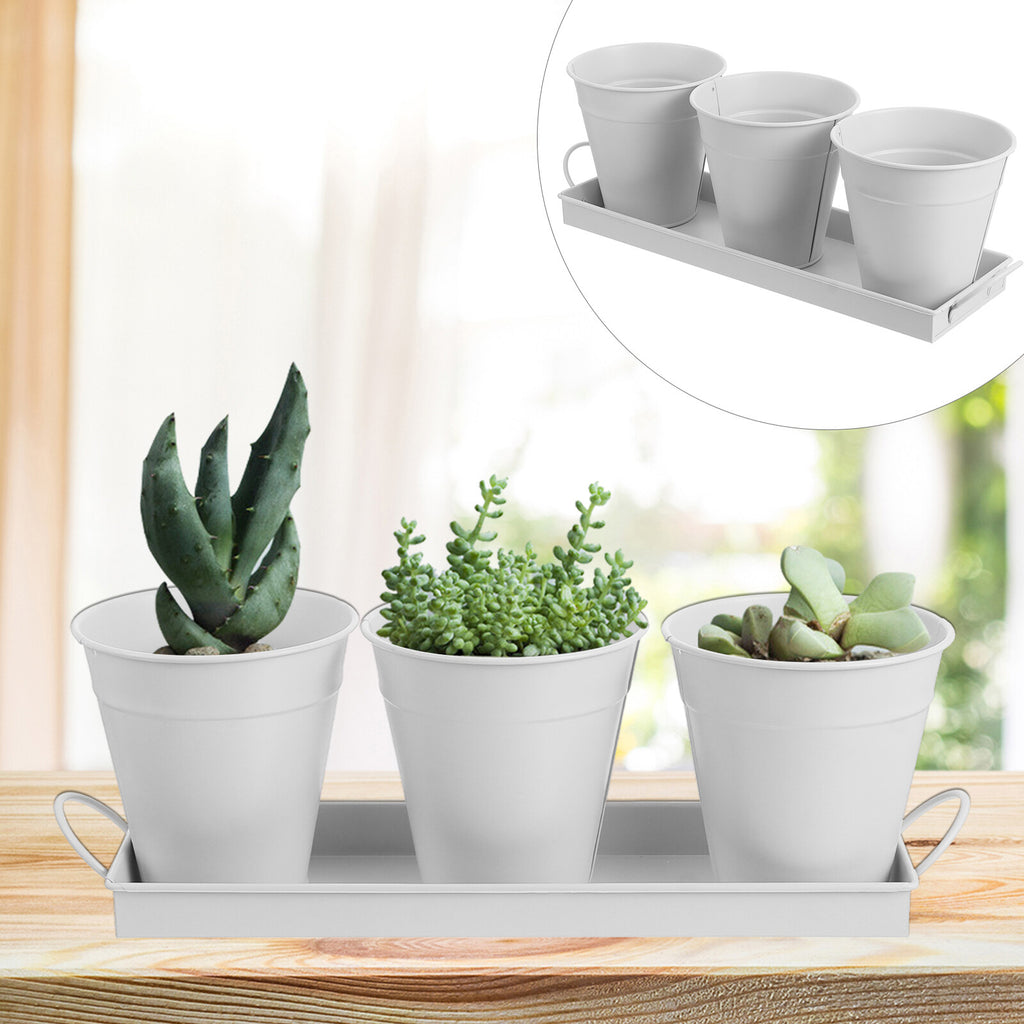 9 pcs Garden Flower Pot with 1pc Tray S905235