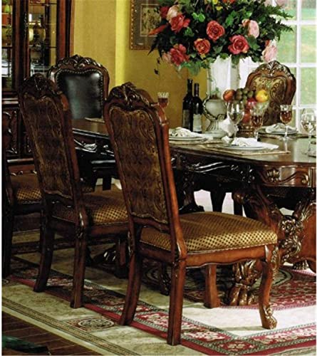 9pc Formal Dining Table Set with 6 Side Chairs and 2 Arm Chairs O496