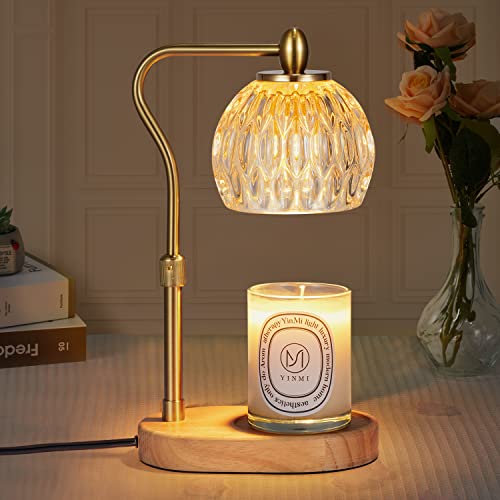 Gold Height Adjustable Candle Warmer Lamp with Timer & Dimmer S3683