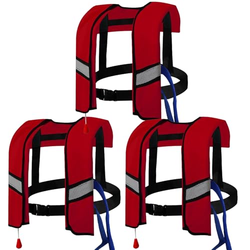 3-Pack Automatic Inflatable Life Jacket with CO2 Inflation T852