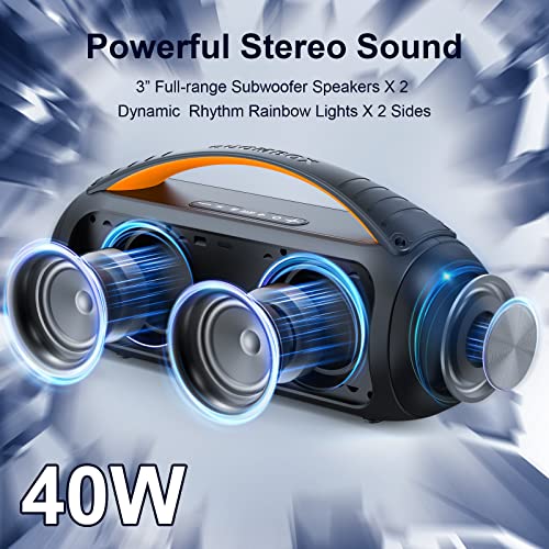 Portable Bluetooth Speaker with Subwoofer, IP65 Waterproof J71841