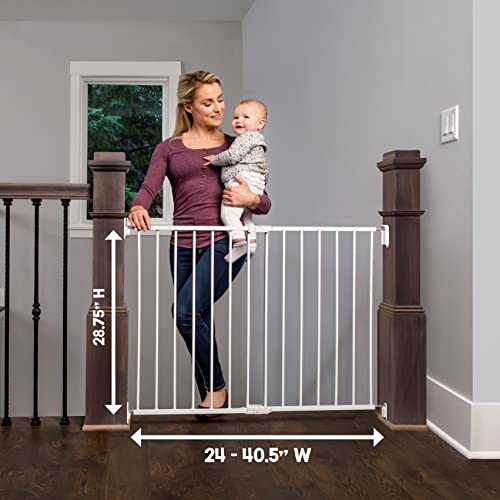Extra Wide Retractable Baby Gate, White X93766