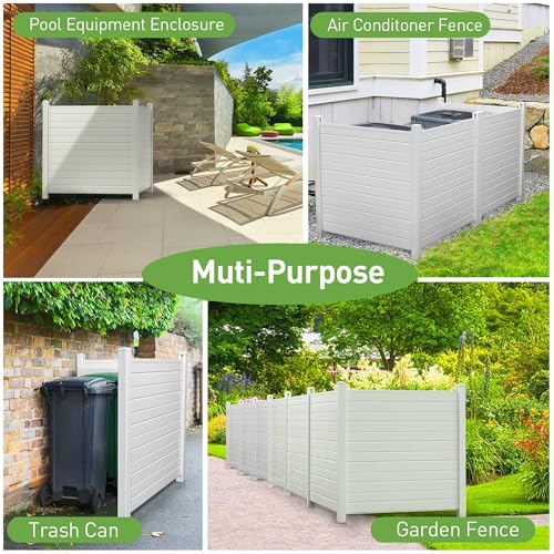 48"W X 48"H Outdoor Freestanding Vinyl Privacy Screen S771