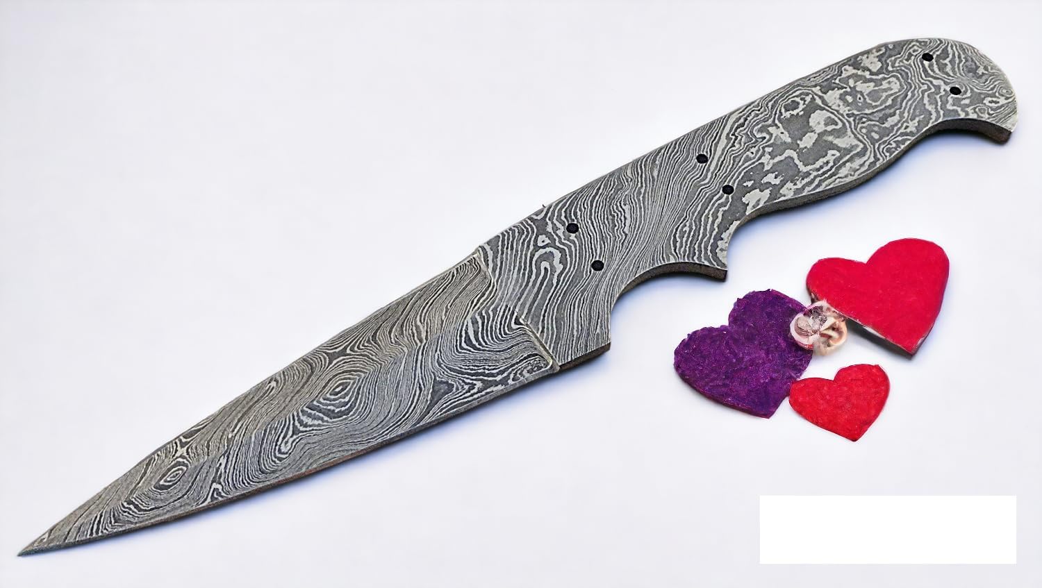 Damascus steel Full Tang Blank Blade Knife A260