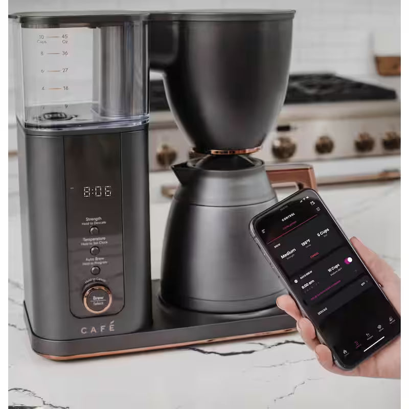 10 Cup Matte Black Drip Coffee Maker with Thermal Carafe N80947