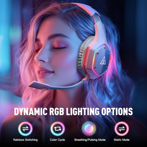 Gaming Headset with Noise Canceling Mic, 7.1 Surround Sound (Blue) R545