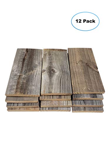 Rustic Weathered Reclaimed Wood Planks (6 planks - 24" long) I40034