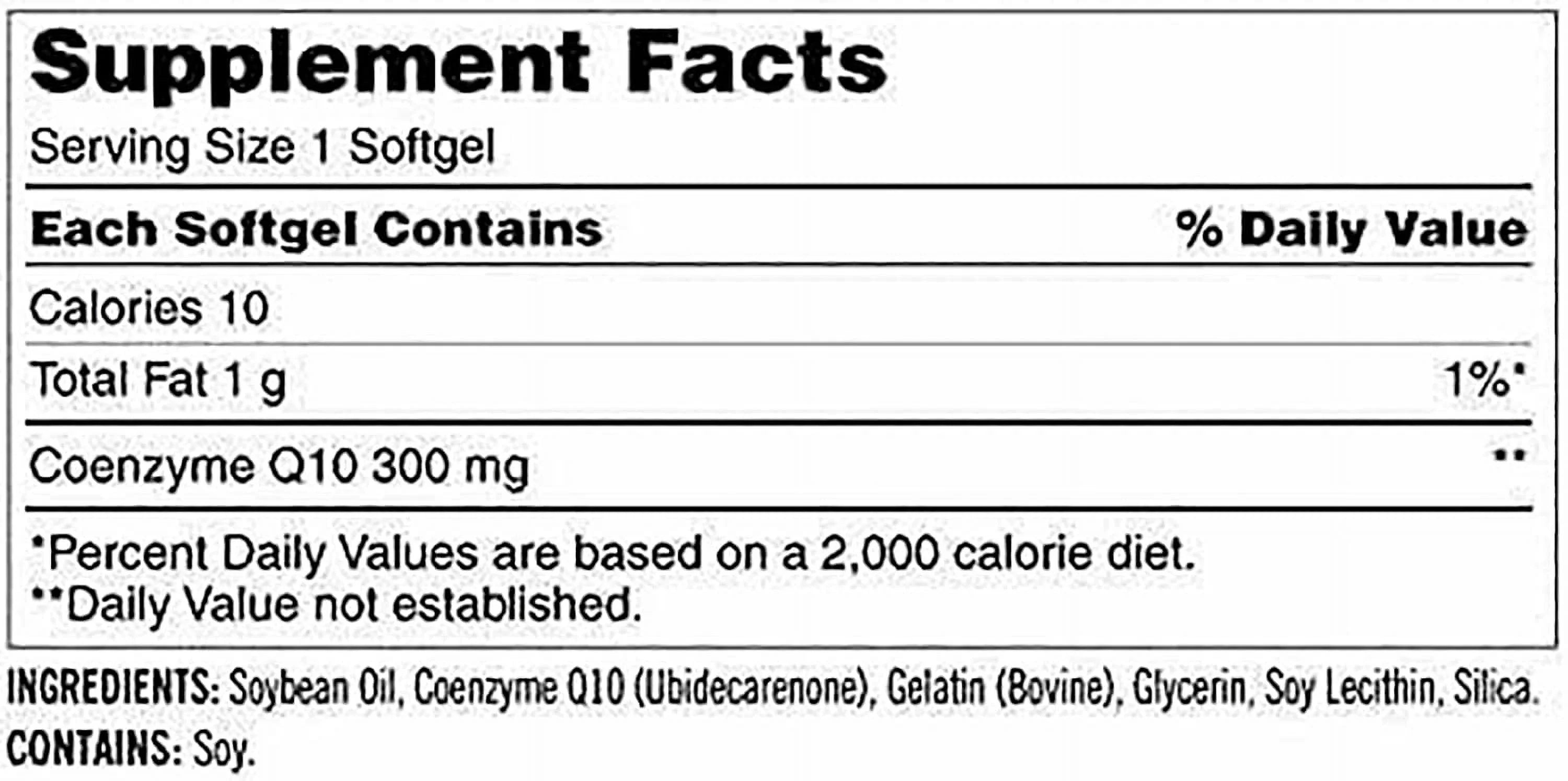 CoQ10 300mg Supplement 100 Softgels W53845
