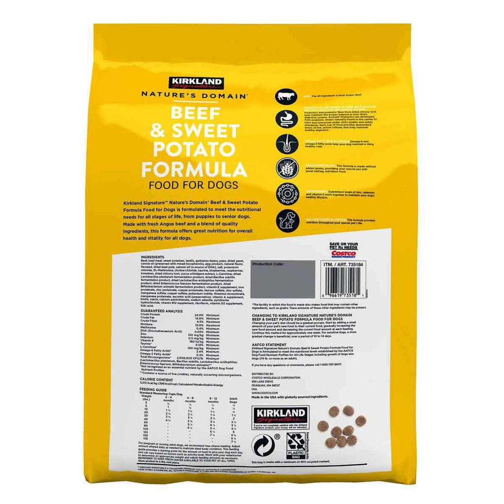 Beef & Sweet Potato Dog Food 35 lb P3170