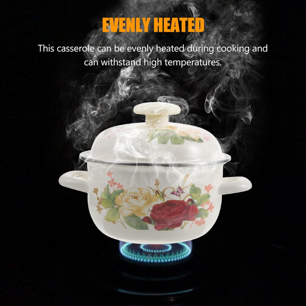 1L Enamel Stockpot with Lid E823