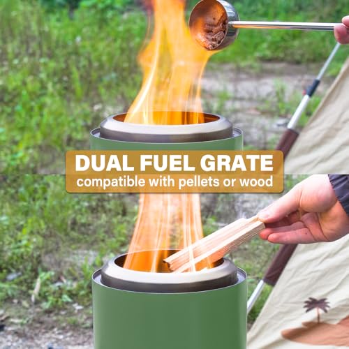 20 inch Stainless Steel Smokeless Fire Pit with Carry Bag V73405